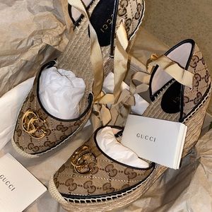 WOMEN'S GG MATELASSÉ PLATFORM ESPADRILLE